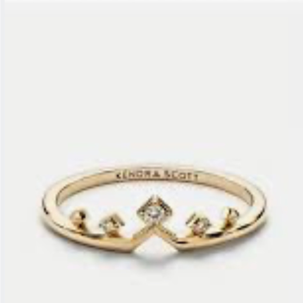 Kendra Scott  Michelle Gold Ring with Crystal Accents